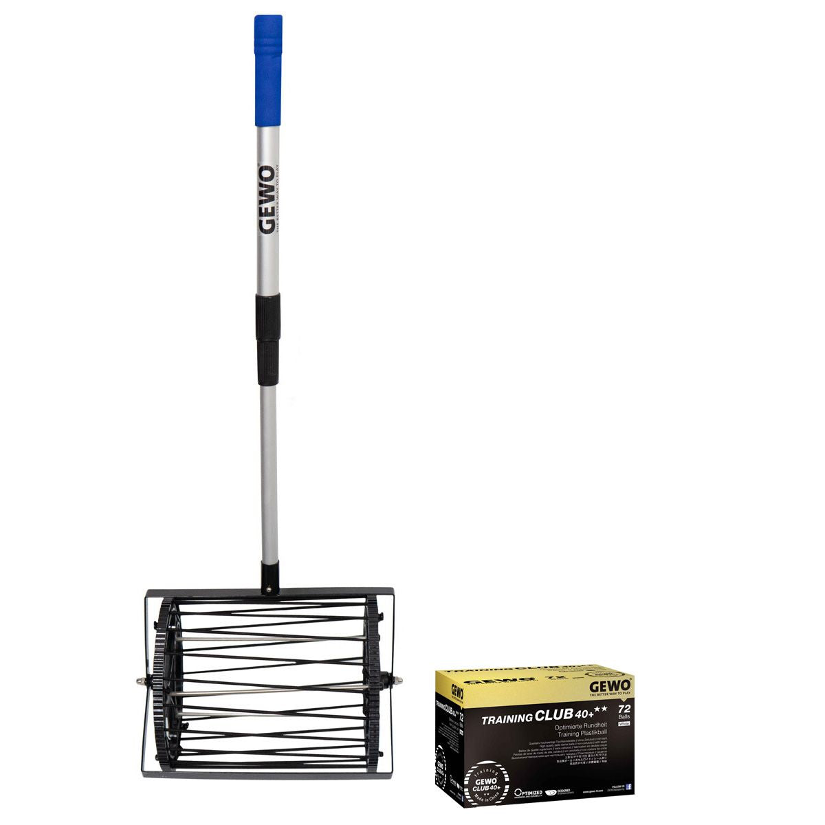Gewo Set 1x Capturador de Pelotas + 1x Pelotas Training Club 40+** 72 unidades