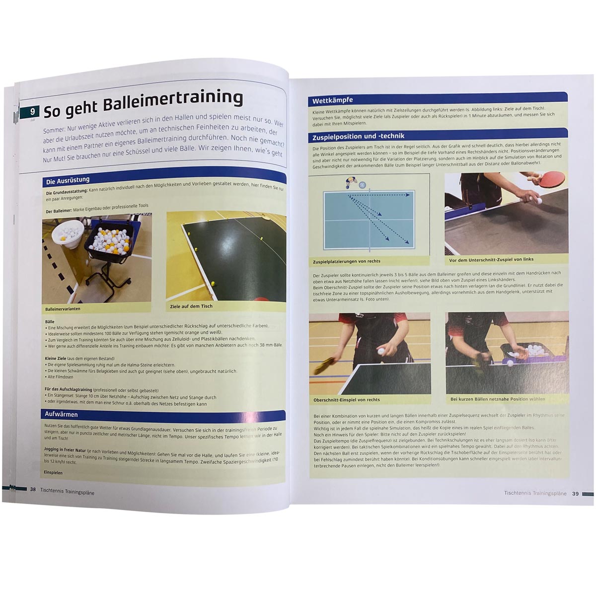 Libro Gewo Planes de entrenamiento de tenis de mesa