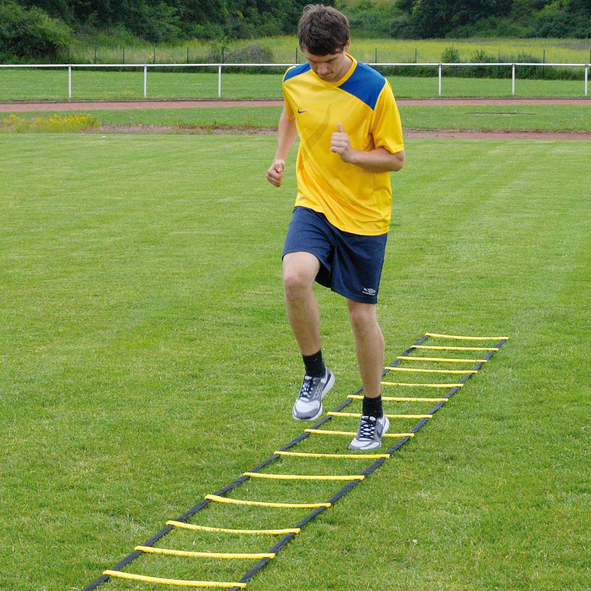 Gewo Escalera de coordinación "Agillity" escalera simple 4m negro/amarillo