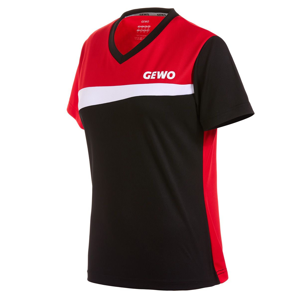 Gewo camiseta Fondi IV Lady negro/rojo