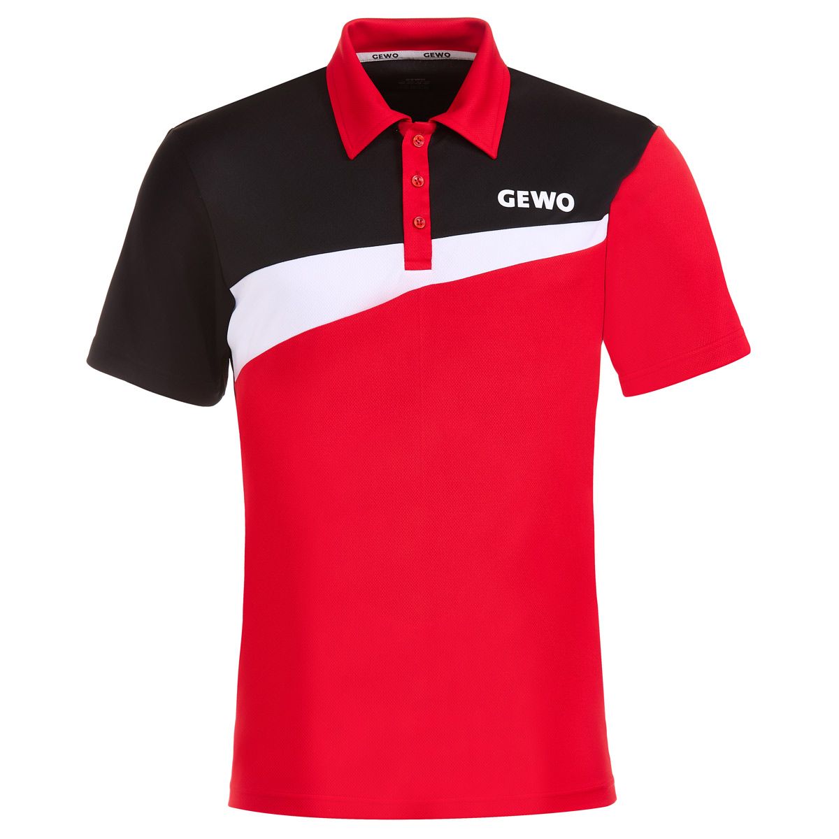Gewo camiseta Fondi III Algodón rojo/negro