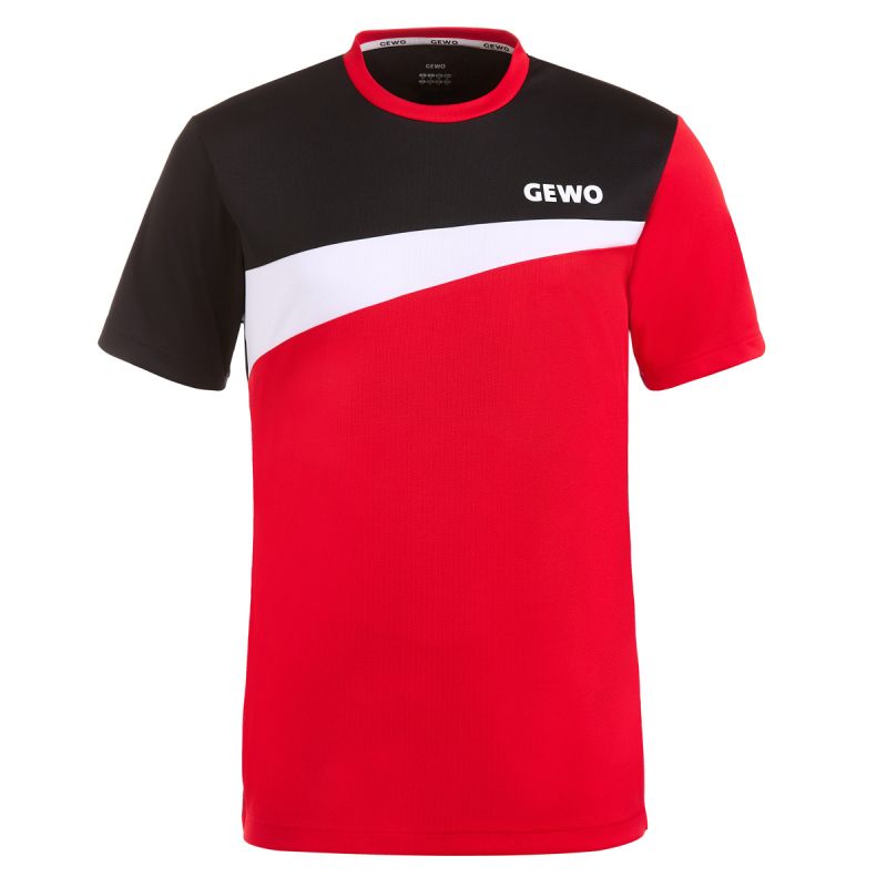 Gewo camiseta Fondi III rojo/negro