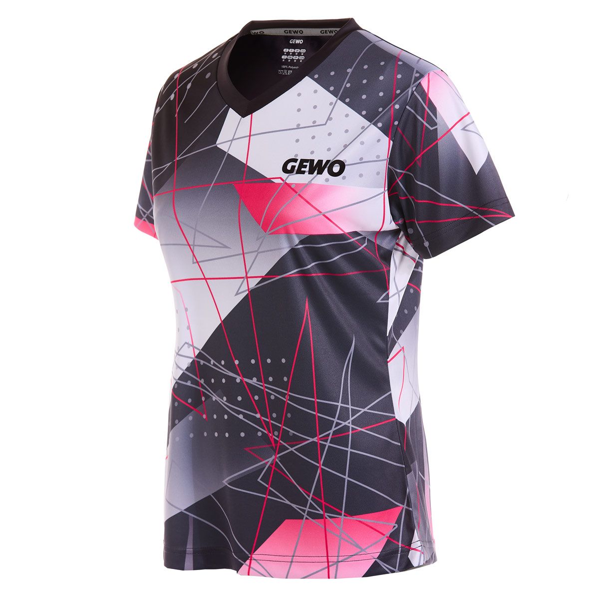 Camiseta Gewo Lugo Lady negra/rosa