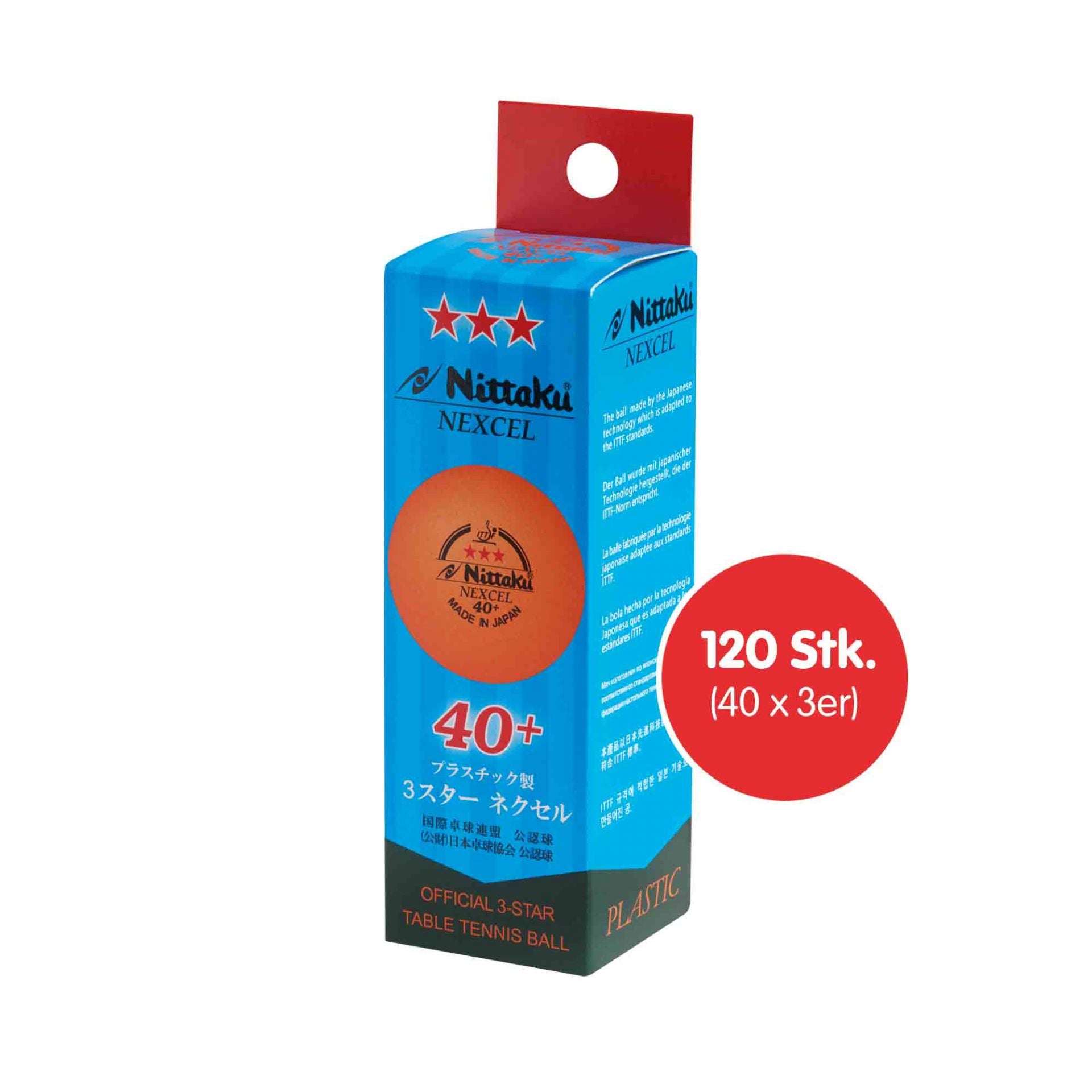 Nittaku Nexcel 40+*** naranja (120)