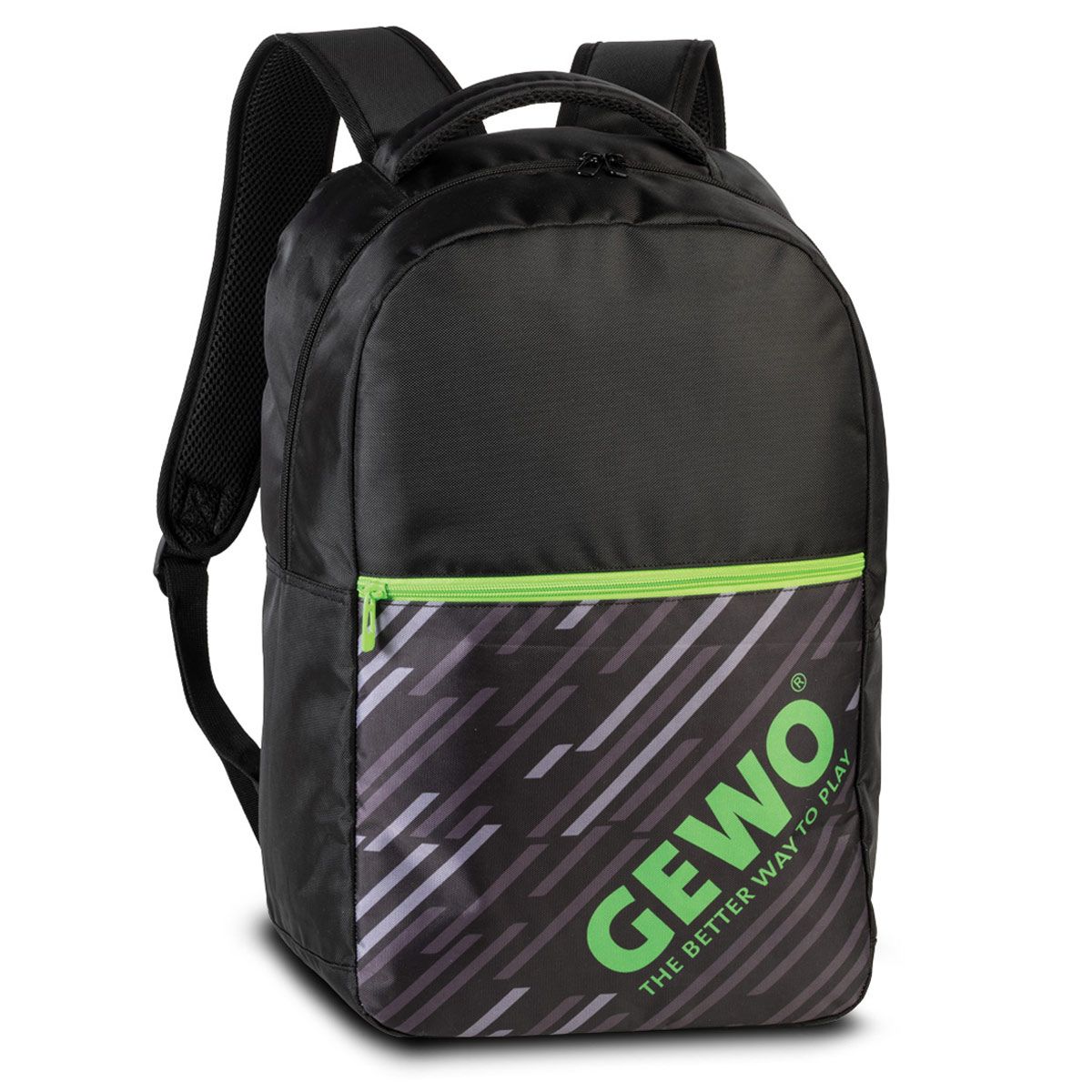 Mochila Gewo Stripes negra/lima