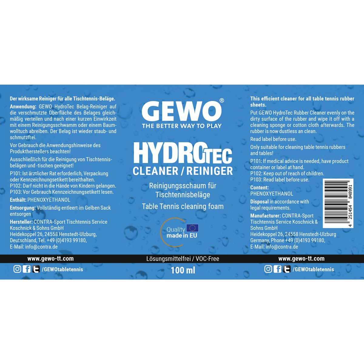 Espuma limpiadora Gewo HydroTec 100ML