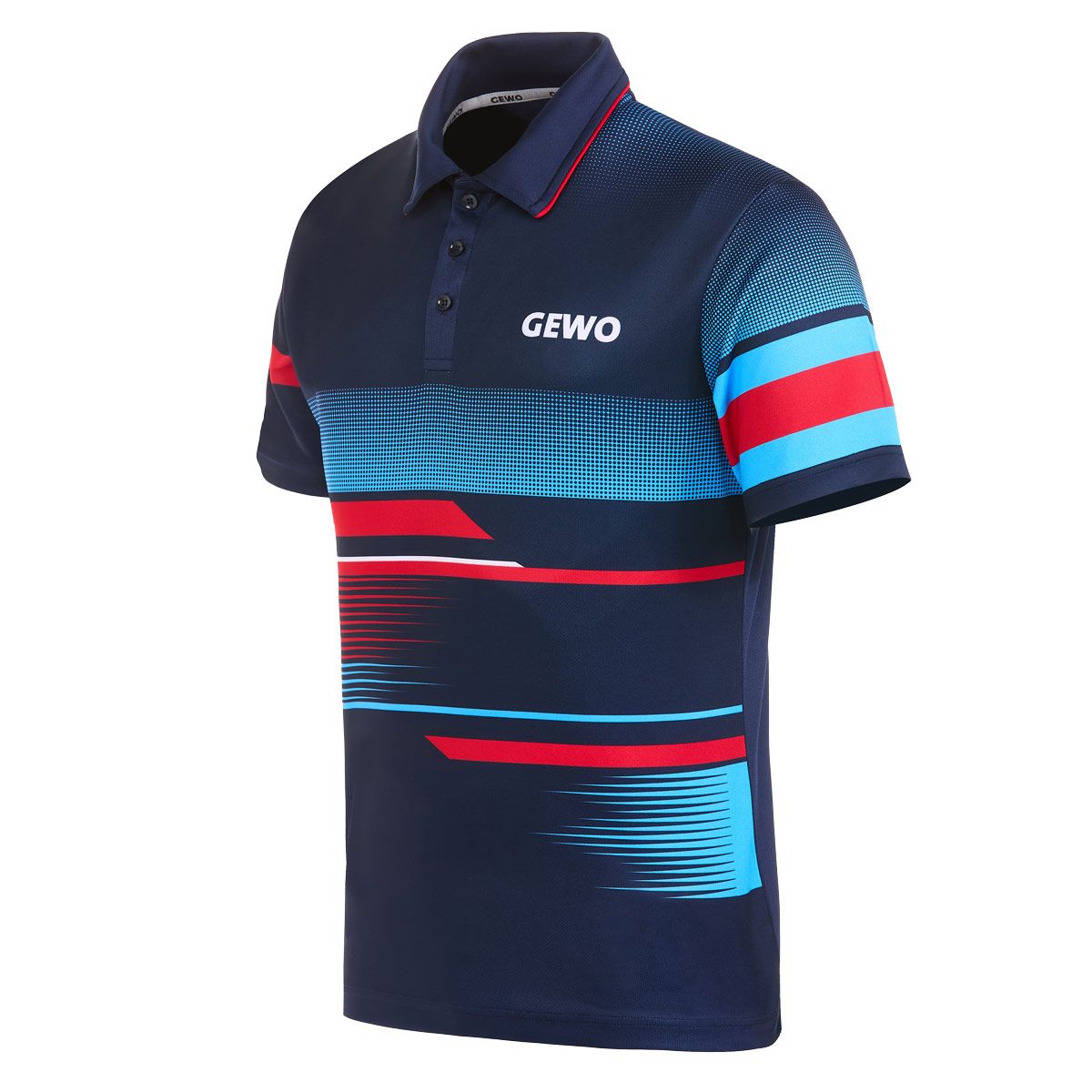 Gewo camiseta Sarno I azul marino/rojo
