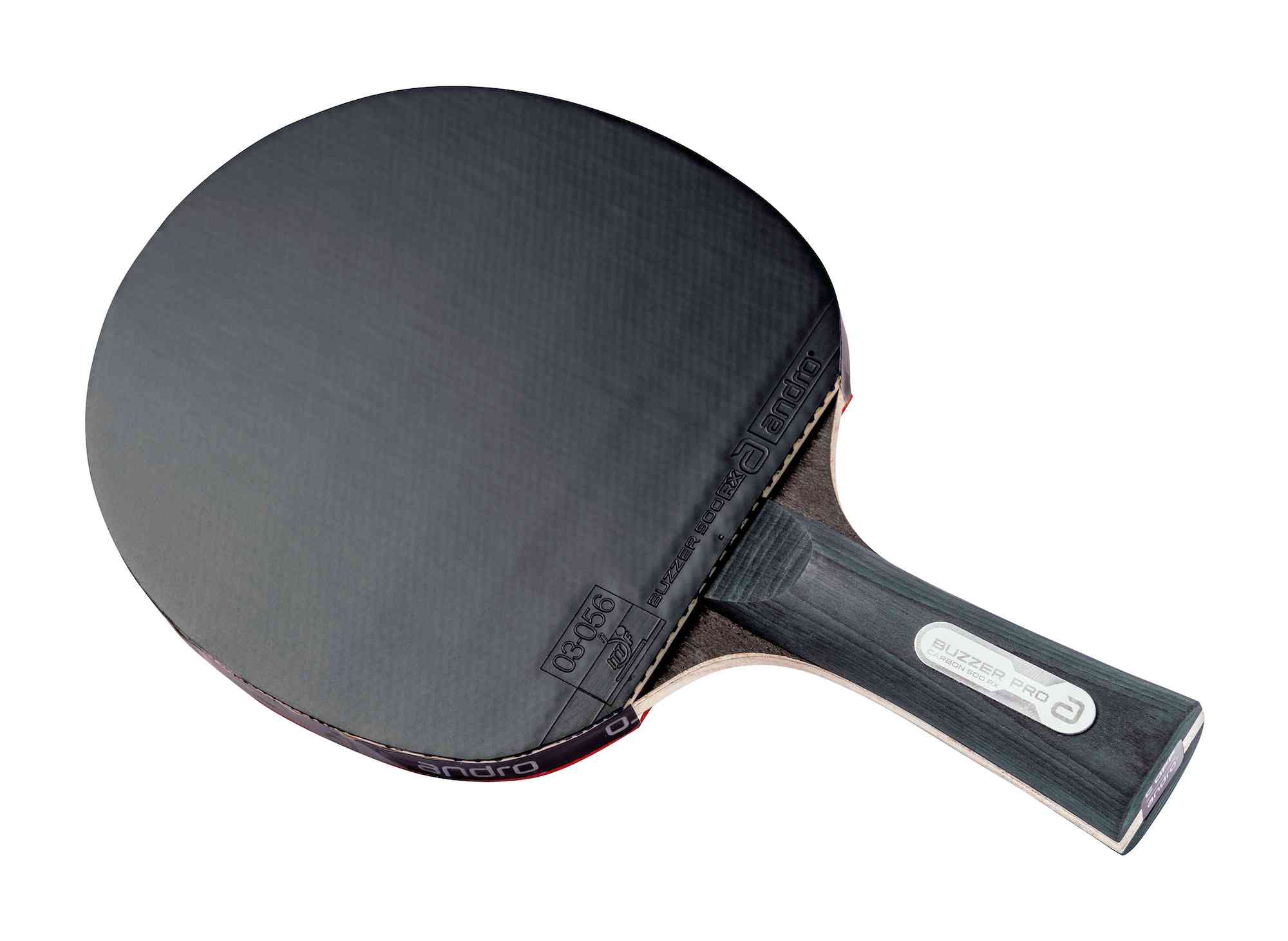 Andro Set de Paletas Buzzer Pro Carbon 500 RX negro/rojo cóncavo