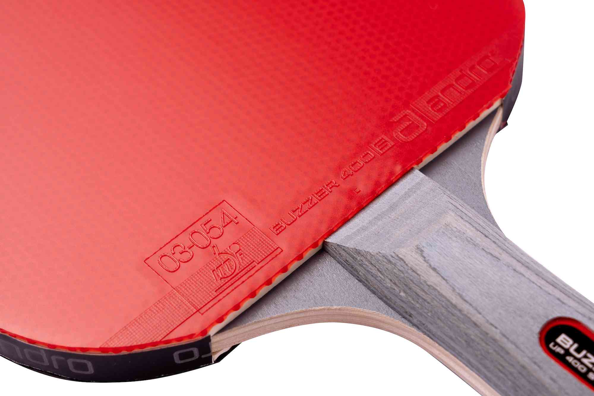 Andro Set de Paletas Buzzer Up 400 S negro/rojo cóncavo