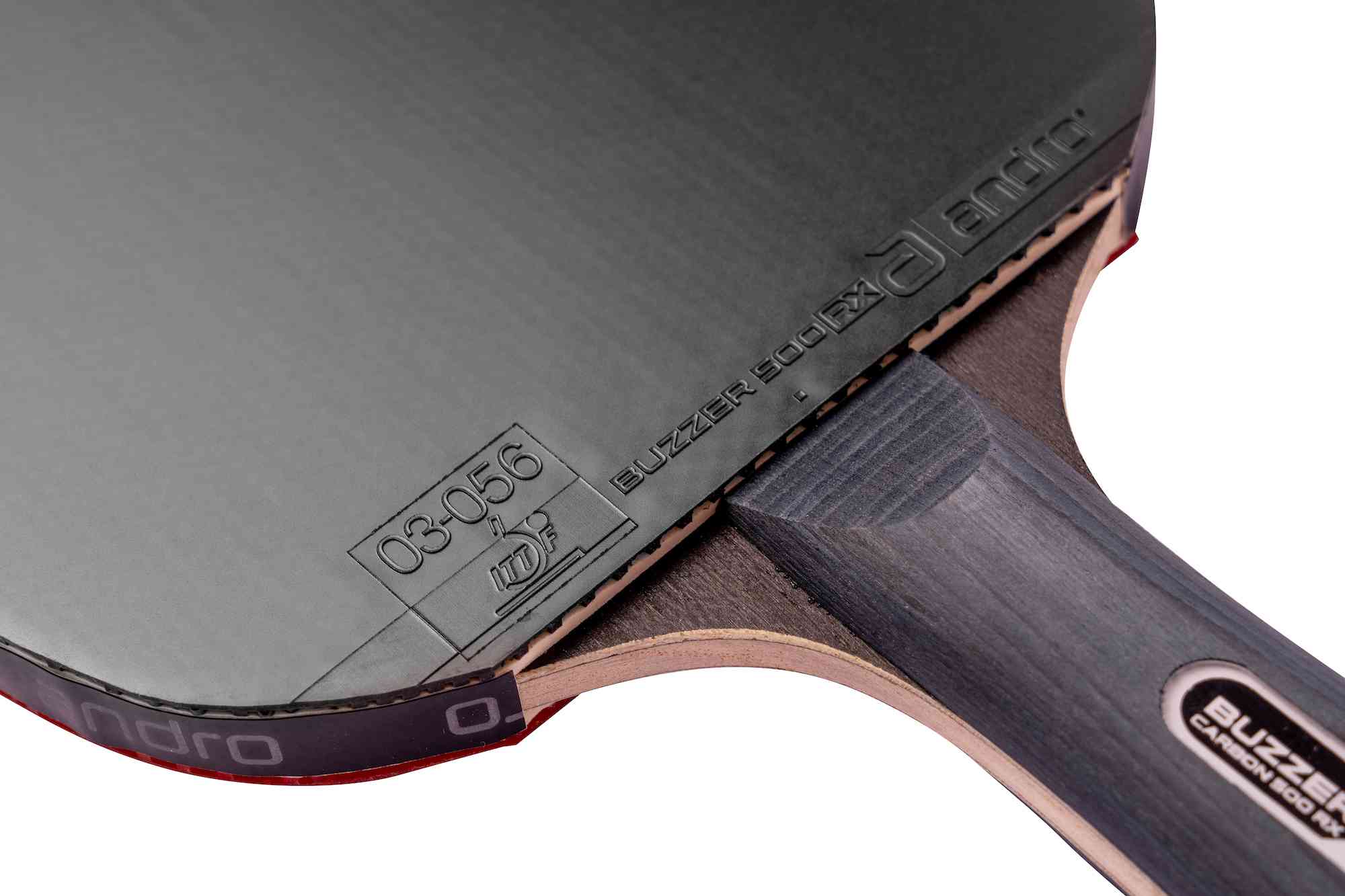 Andro Set de Paletas Buzzer Pro Carbon 500 RX negro/rojo cóncavo