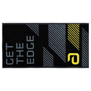 Toalla Andro Get The Edge M negra/gris/amarilla.