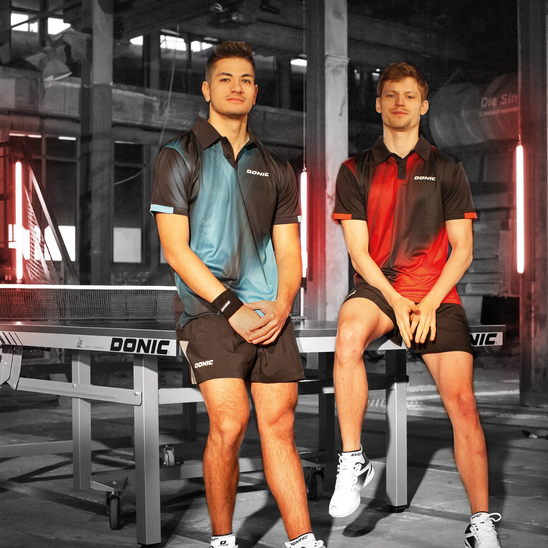 Donic camiseta Fire Junior negro/azul claro