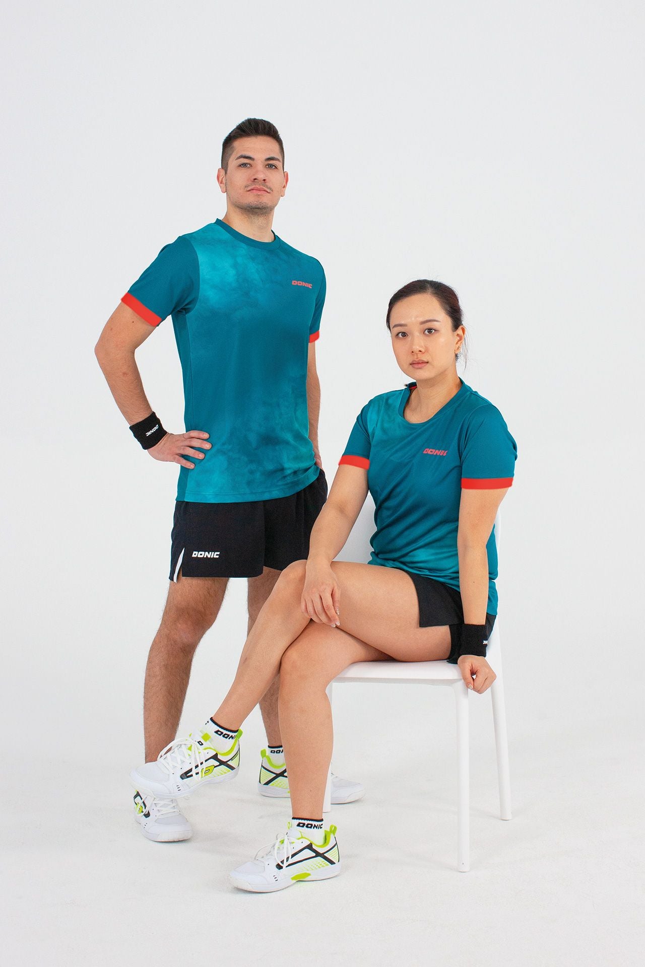 Camiseta Donic Axtion verde/azul claro/naranja