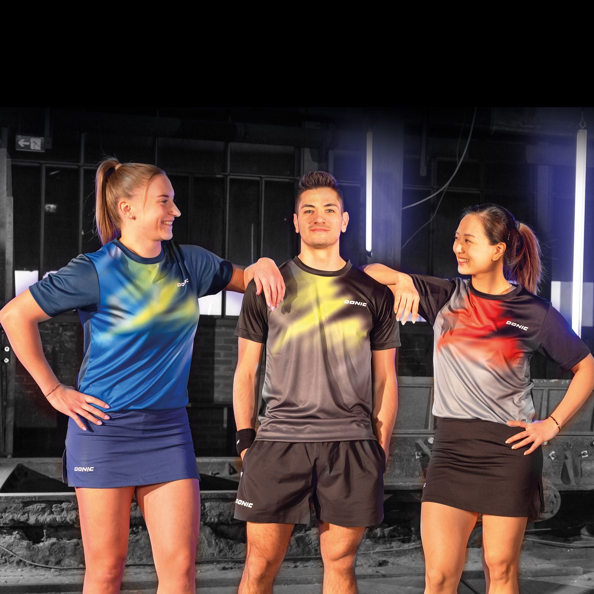 Donic camiseta Furious Junior negro/gris/rojo