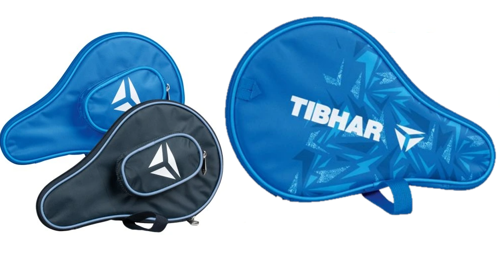 Funda redonda Tibhar Spectra con compartimento para pelotas azul