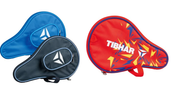 Funda redonda Tibhar Spectra con compartimento para pelotas rojo/azul