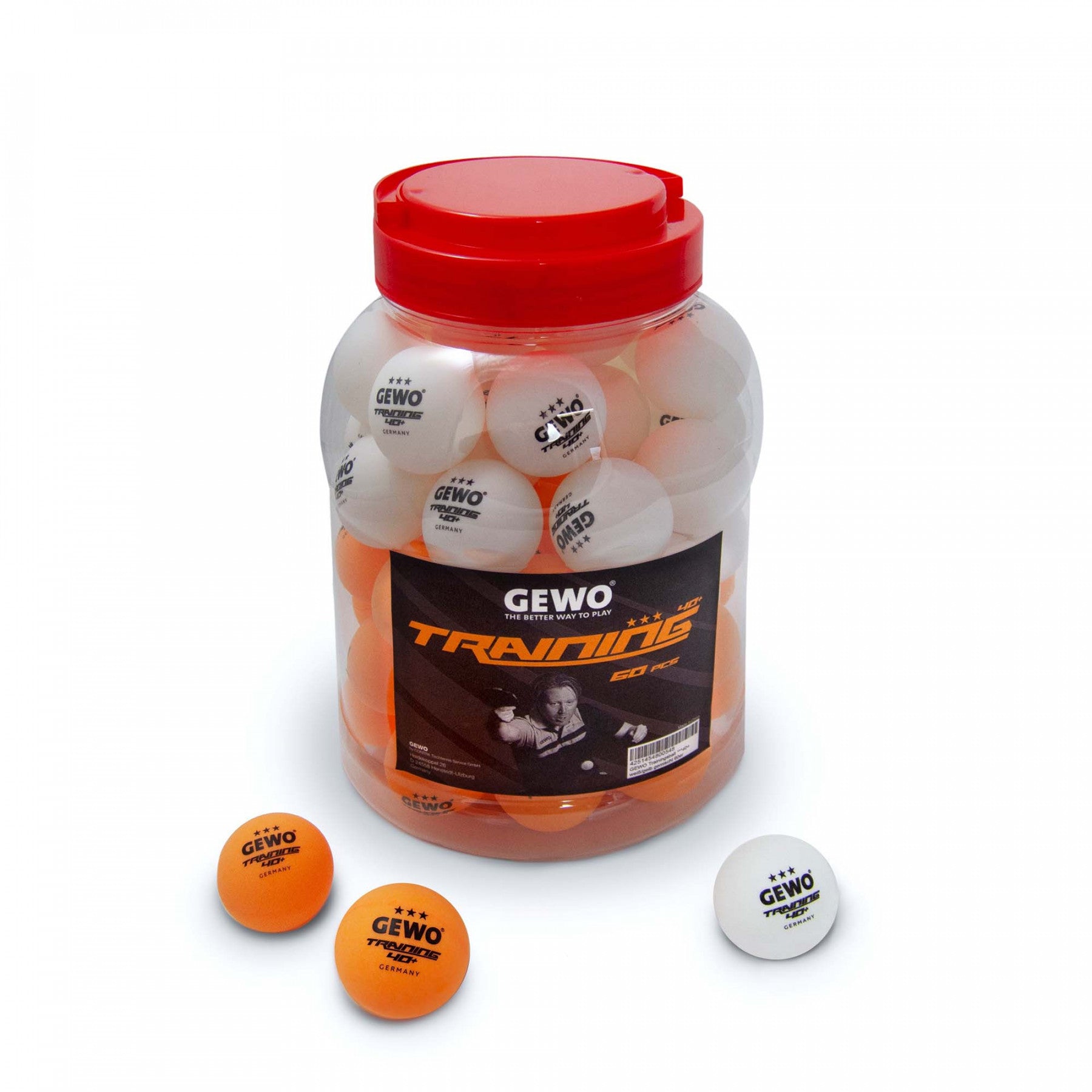 Pelotas Gewo Training 40+*** blancas/amarillas mixtas (60)