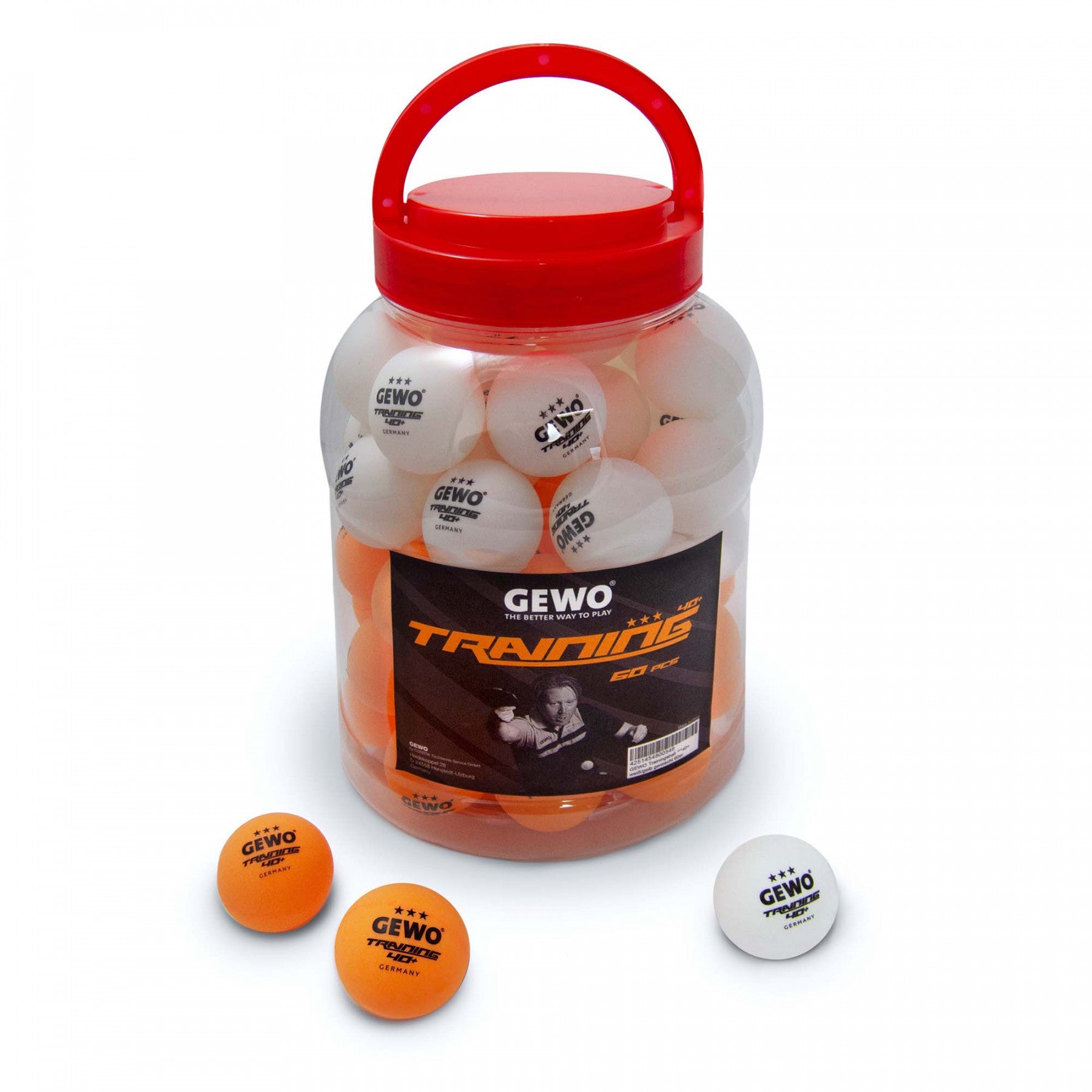 Pelotas Gewo Training 40+*** blancas/amarillas mixtas (60)
