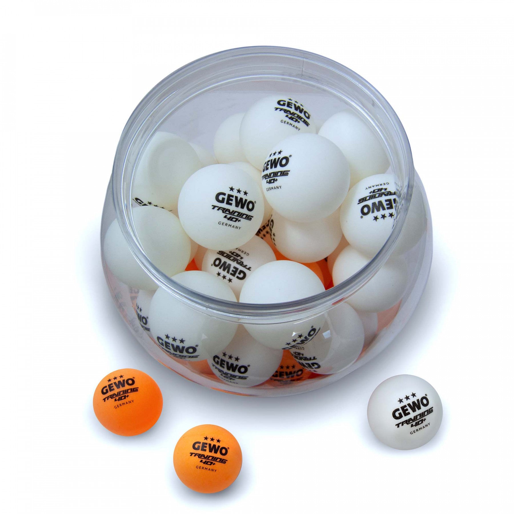 Pelotas Gewo Training 40+*** blancas/amarillas mixtas (60)