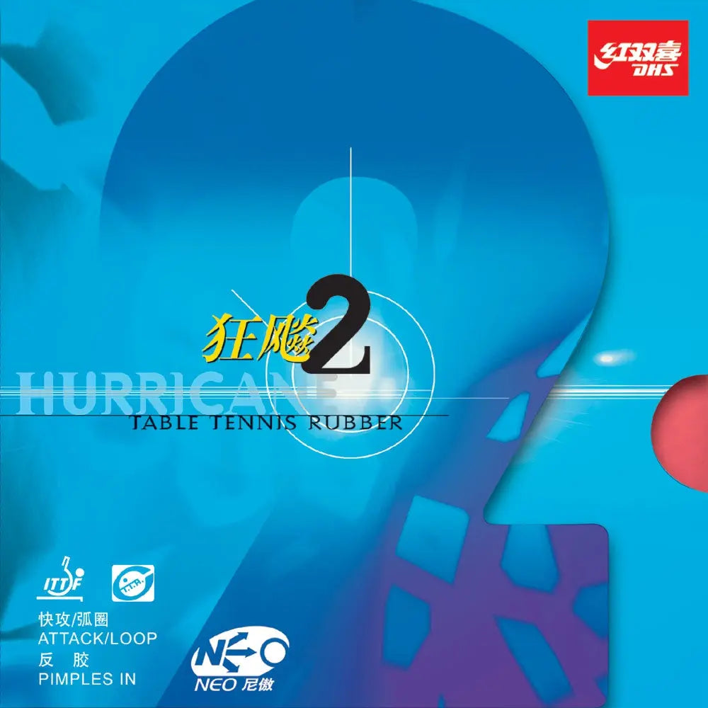 DHS Neo Hurricane 2 39° Double Happiness SE - tabletennisstore.eu