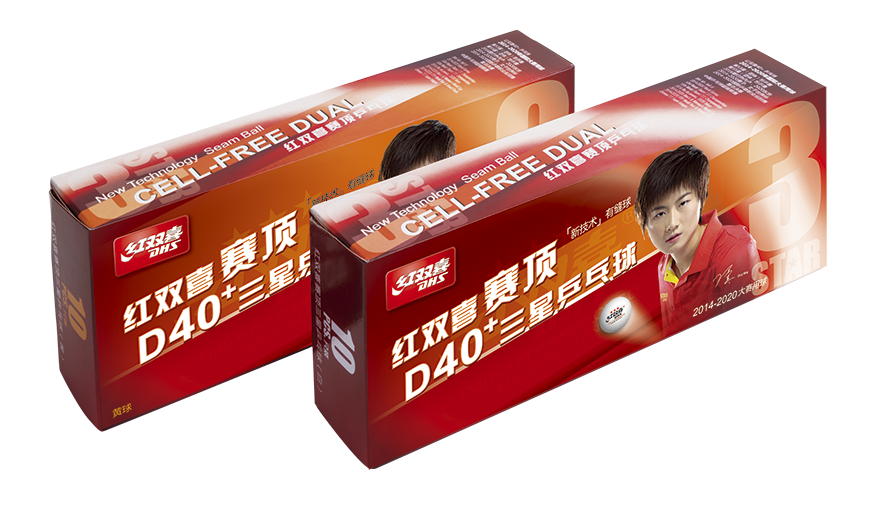 Pelota DHS *** Dual ABS naranja 40+ (100)