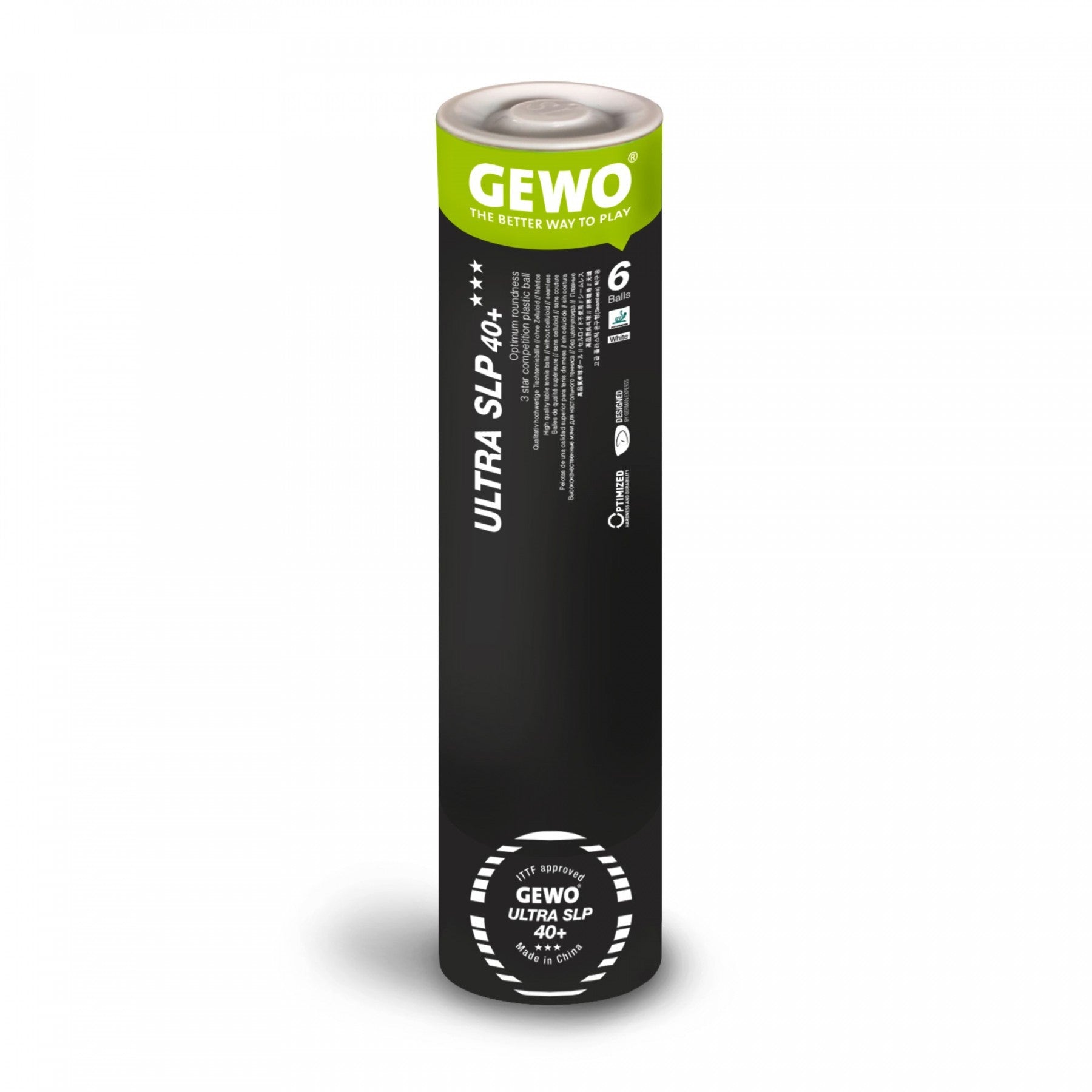 Pelotas Gewo Ultra SLP 40+*** tubo(6) blancas