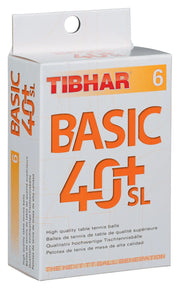 Tibhar Ball Basic 40+ SL white (6) Tibhar SE - tabletennisstore.eu