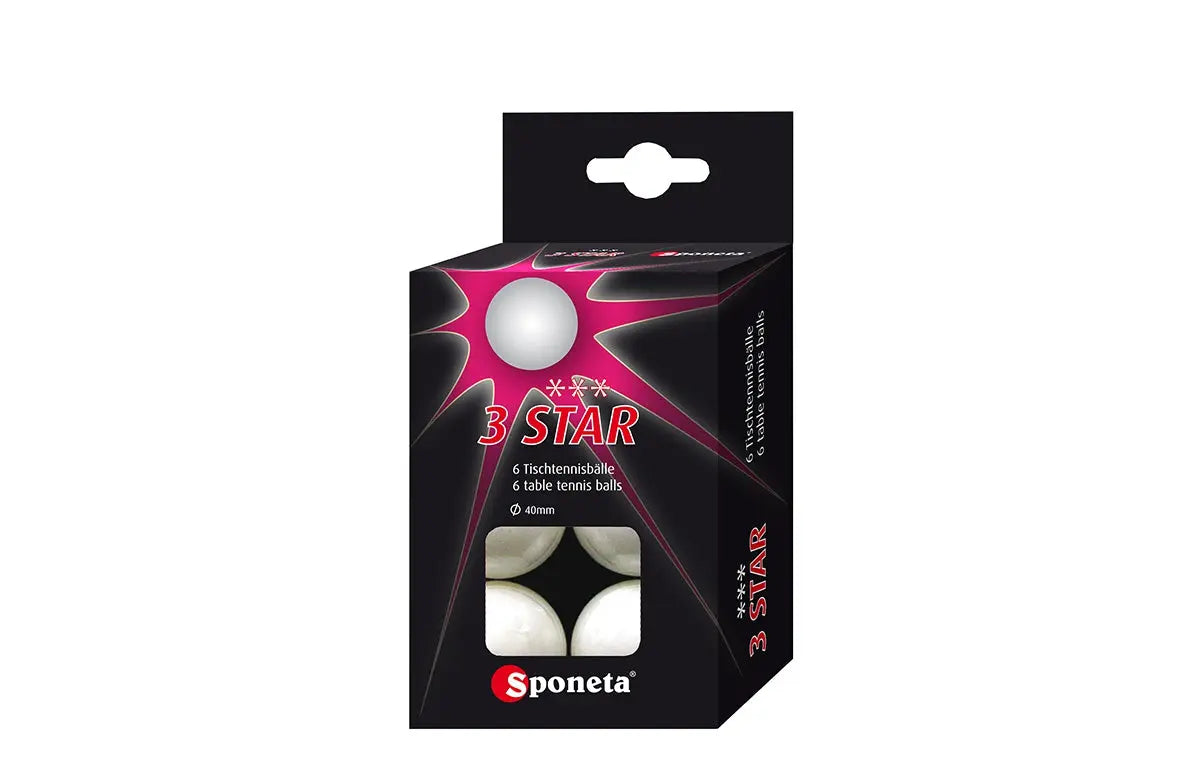 Sponeta ballen ***(6) white Sponeta SE - tabletennisstore.eu