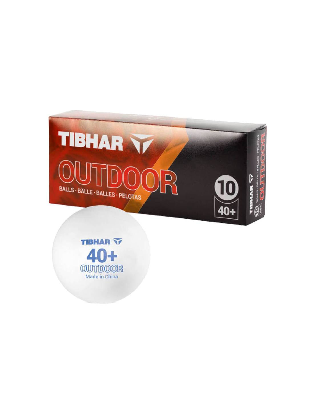 Pelotas Tibhar para exteriores 40+ blancas
